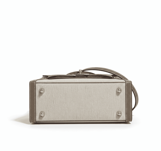 Hermes Kelly Canvas 19 Grey