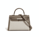 Hermes Kelly Canvas 19 Grey