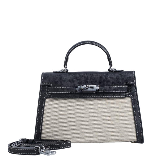 Hermes Kelly Canvas 19 Swift Black