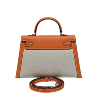 Hermes Kelly Canvas 19 Orange