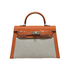 Hermes Kelly Canvas 19 Orange
