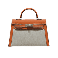 Hermes Kelly Canvas 19 Grey