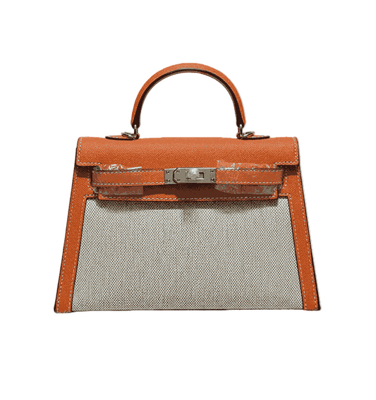 Hermes Kelly Canvas 19 Grey
