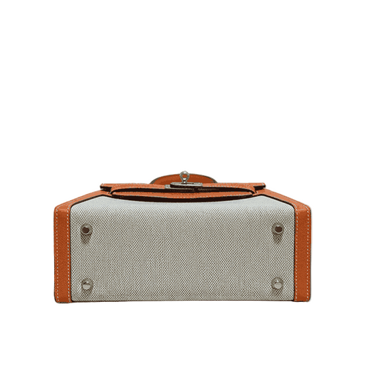 Hermes Kelly Canvas 19 Orange