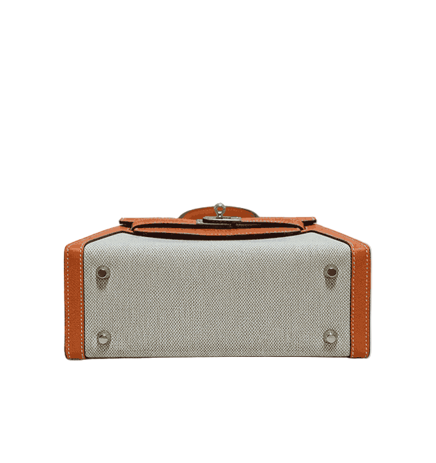 Hermes Kelly Canvas 19 Orange