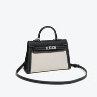 Hermes Kelly Canvas 19 Swift Black