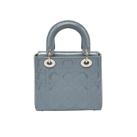 Christian Dior Cannage Patent Leather Lady Dior Sky Blue