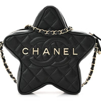 CHANEL Lambskin Quilted Walk of Fame Star Bag "Black" - Bagistaofficial