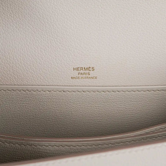 Hermes  Evergrain Mini Sac Roulis White