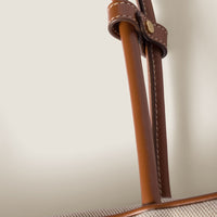 MiuMiu Beau canvas and leather bag Beige/brandy - Bagistaofficial