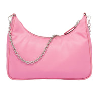 PRADA Nylon and Saffiano Leather Re-Edition 2005 Shoulder Bag "Pink" - Bagistaofficial