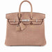 Hermes Birkin Pastel Pink Chai Matte Croc Effect Leather
