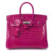 Hermes Birkin Pink Croc Effect Leather