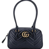 Gucci Marmont Small Top Handle Bag "Black Leather" - Bagistaofficial