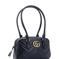 Gucci Marmont Small Top Handle Bag "Black Leather" - Bagistaofficial