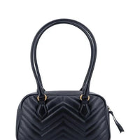 Gucci Marmont Small Top Handle Bag "Black Leather" - Bagistaofficial