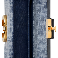 Dior 30 Montaigne East-West Bag with Chain Denim Oblique Jacquard "Blue" - Bagistaofficial