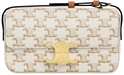 CELINE Shoulder Bag Claude In Triomphe Canvas and Calfskin 