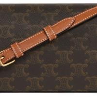 CELINE Shoulder Bag Claude In Triomphe Canvas and Calfskin "Tan" - Bagistaofficial