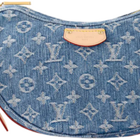 LOUIS VUITTON Monogram Denim Croissant MM "Blue" - Bagistaofficial