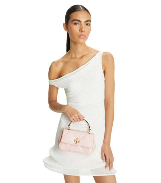 Tory Burch Kira diamond quilt-top handle "Rose Salt" - Bagistaofficial