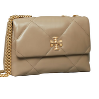 Tory Burch Kira quilted shoulder bag "Taupe Oak" - Bagistaofficial
