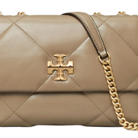 Tory Burch Kira quilted shoulder bag "Taupe Oak" - Bagistaofficial